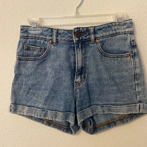 High Rise Denim Mom Shorts